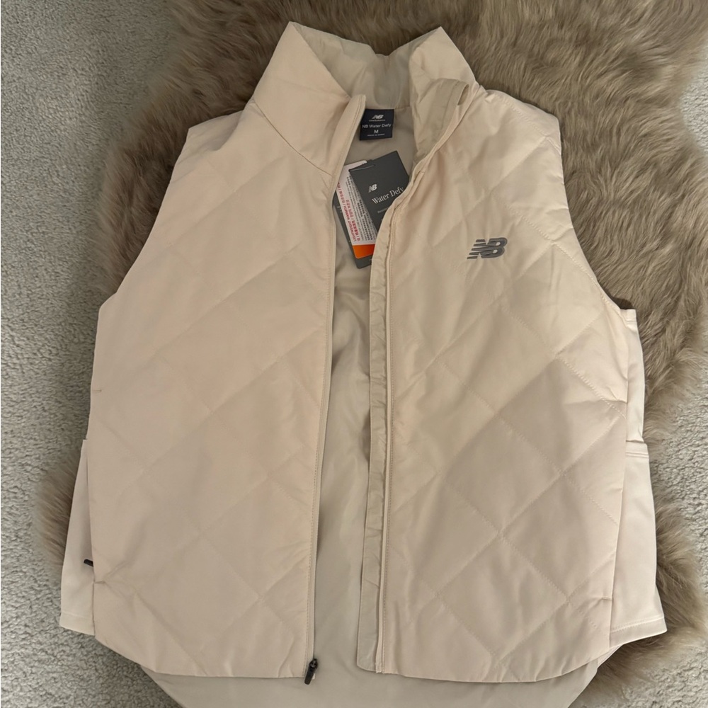 New Balance Beige Quilted Vest